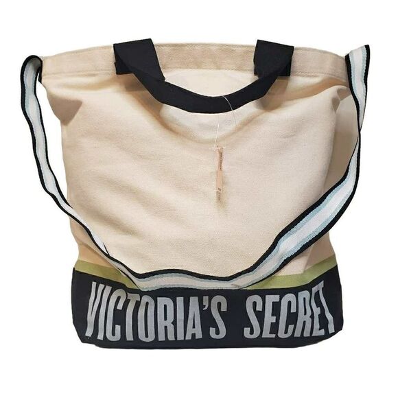 ‎Victoria's Secret Canvas Logo Carry-all Tote Bag New - Picture 5 of 5